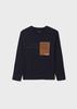 Mayoral junior 7001-021 koszulka z długim rękawem dla chłopca ECOFRIENDS Granatowa