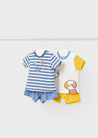 Mayoral Newborn 1621-024 Komplet 4-częściowy dla chłopca Niebiesko-żółty