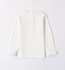 Ido 4A651/00 Koszulka z długim rękawem z nadrukiem i z dżetami dla dziewczynki Ecru