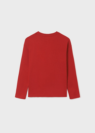 Mayoral junior 7017-084 Koszulka z długim rękawem z motywem skate dla chłopca ECOFRIENDS czerwona