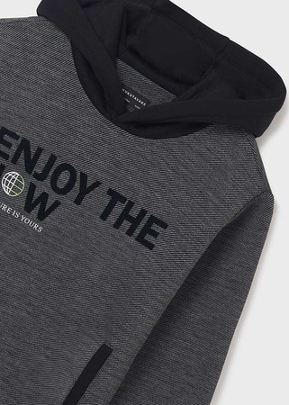 Mayoral Junior 7451-042 Bluza chłopięca z kapturem kolor szary