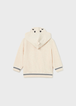 Mayoral Baby 1423-020 Bluza z kapturem zapinana na suwak dla chłopca Beżowa