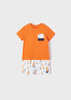 Mayoral Baby 1659-048 Komplet z kąpielówkami dla chłopca Pomarańczowy