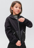 Mayoral Junior 7420-018 Bluza z dzianiny zasuwana na zamek dla dziewczynki  Negro