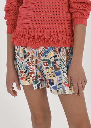 Mayoral Junior 6907-042 Krótkie spódnico-spodenki z bawełny dla dziewczynki