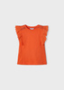 Mayoral Mini 3061-072 Koszulka bez rękawów z koronką ECOFRIENDS Pomarańczowa