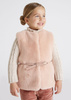 Mayoral Mini 4312-010 Kamizelka z futerkiem z paskiem dla dziewczynki Kolor różowy