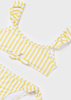 Mayoral Junior 6743-065 Strój kąpielowy/bikini dla dziewczynki w paski Żółty
