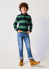 Mayoral Junior 7182-039 Koszulka polo z długim rękawem ECOFRIENDS dla chłopca Menta