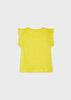 Mayoral Mini 3074-068 Koszulka bez rękawów z haftem ECOFRIENDS  Żółta