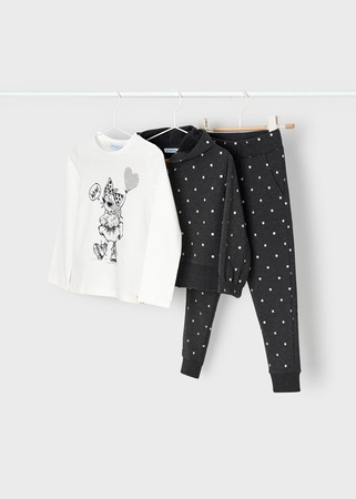 Mayoral Mini 4856-028 Dres 3-częściowy dla dziewczynki szary