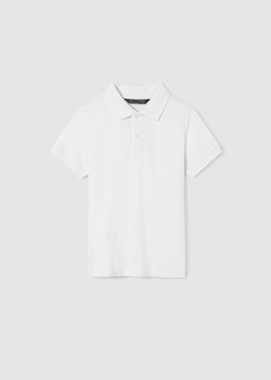 Mayoral Junior 890-084 Koszulka polo z krótkim rękawem ECOFRIENDS dla chłopca  Biała