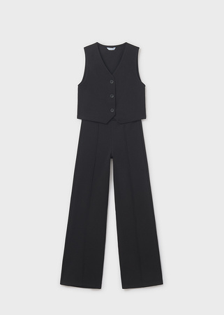 Mayoral Junior 7582-010 Komplet 2-częściowy z kamizelką Negro