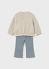 Mayoral Baby 2740-037 Komplet 2-częściowy z leginsami dzwonami Blue bell