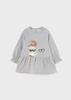 Mayoral Baby 2956-011 Sukienka dzianinowa dla dziewczynki ECOFRIENDS Szara