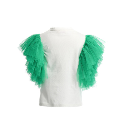 ORIGINAL MARINES DEP3108F Koszulka z tiulem z cyrkoniową aplikacją Zieleń