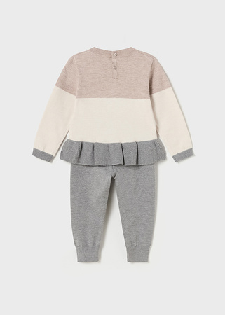 Mayoral Baby 2528-069 Komplet 2-częściowy trykotowy dla dziewczynki Acero vig