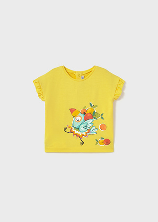 Mayoral Baby 1048-067 Koszulka bez rękawów z nadrukiem Amarillo