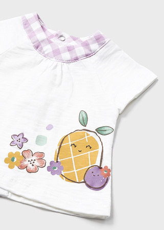 Mayoral Newborn 1695-060 Komplet z bawełny 4-częściowy dla dziewczynki ECOFRIENDS Lilac