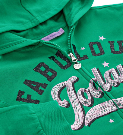 Original Marines DDA3568F Bluza zapinana na suwak dla dziewczynki Zielona