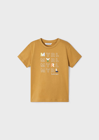 Mayoral Mini 170-014 Koszulka z krótkim rękawem ECOFRIENDS z nadrukiem MYRL dla chłopca Kamel