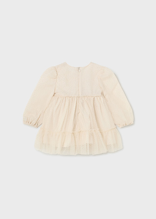 Mayoral Baby 2971-030 Sukienka z tiulem Garbanzo