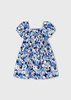 Mayoral Mini 3941-032 Sukienka w kwiaty dla dziewczynki  Tinta