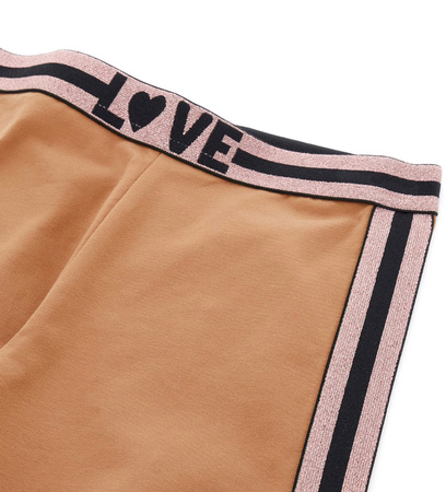 Original Marines DDA3665F Leginsy z lampasami dla dziewczynki Karmel