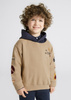 Mayoral Mini 4449-085 Bluza kontrastowa z kapturem dla chłopca Kolor beżowy