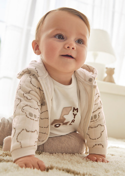 Mayoral Newborn 2628-044 Dres 3-częściowy dla noworodka Tiramisu