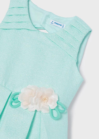 Mayoral Mini 3914-074 Sukienka dla dziewczynki Miętowa