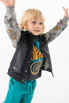 Boboli 319126  Kurtka jeansowa dla chłopca Black