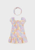 Mayoral Baby 1923-020 Sukienka z nadrukiem i opaską Dalia