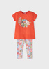 Mayoral Mini 3787-087 Komplet 2-częściowy ECOFRIENDS z leginsami dla dziewczynki Pomarańczowy