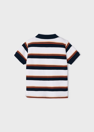 Mayoral Mini 3153-033 Koszulka polo z krótkim rękawem dla chłopca paski Granat