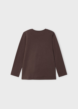 Mayoral Mini 4015-057 Koszulka z długim rękawem dla dziewczynki ECOFRIENDS Chocolate