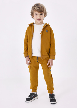 Mayoral Mini 4522-014 Spodnie jogger cargo dla chłopca Ocre