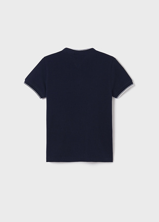 Mayoral Junior 6101-028 Koszulka polo z krótkim rękawem i stójką dla chłopca Granat