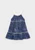 Mayoral Mini 3935-084 Sukienka z torebką dla dziewczynki  Tinta