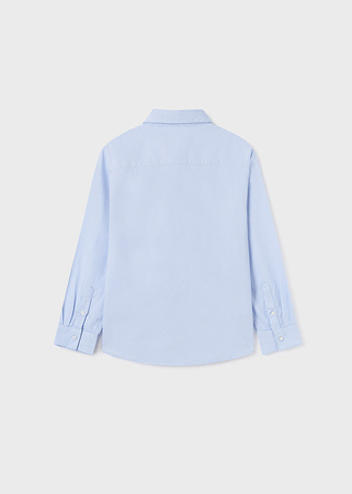 Mayoral Junior 6117-041 Koszula z długim rękawem z kołnierzykiem dla chłopca Niebieska