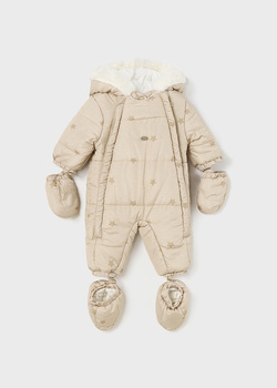 Mayoral Newborn 2624-060 Kombinezon z mikrofibry dla noworodka ECOFRIENDS Beżowy