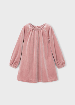 Mayoral Mini 4923-046 Sukienka aksamitna z błyskiem  Maquillaje