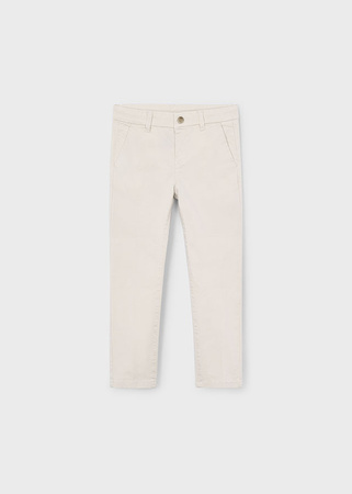 Mayoral Mini 512-066 Spodnie chino slim z serży Hueso