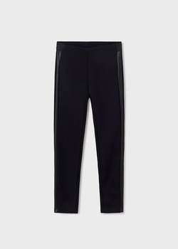 Mayoral Junior 7743-043 Leginsy z imitacji skóry dla dziewczynki Negro