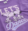 ORIGINAL MARINES DDAV3566F Koszulka z długim rękawem z cekinową aplikacją Snoopy dla dziewczynki Fiolet
