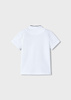 Mayoral Mini 3102-044 Koszulka polo z krótkim rękawem ze stójką Blanco