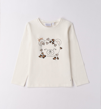 Sarabanda 0F230/00 Koszulka z długim rękawem z dżetami Miś