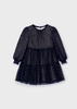Mayoral Mini 4910-086 Sukienka z tiulem dla dziewczynki Marino