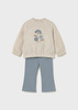 Mayoral Baby 2740-037 Komplet 2-częściowy z leginsami dzwonami Blue bell
