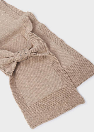 Mayoral 10342-030 Komplet czapka i szalik dla dziewczynki Brązowy